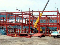pic of steel framing for Numazu Techno College